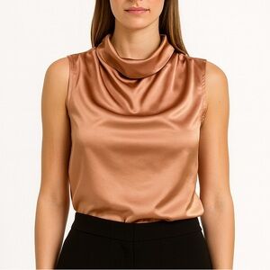 Silky Draping Neck Bodysuit Size Small